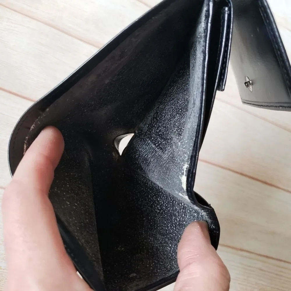 Authentic Cartier Leather Compact Unisex Wallet Black Designer Classic Piece